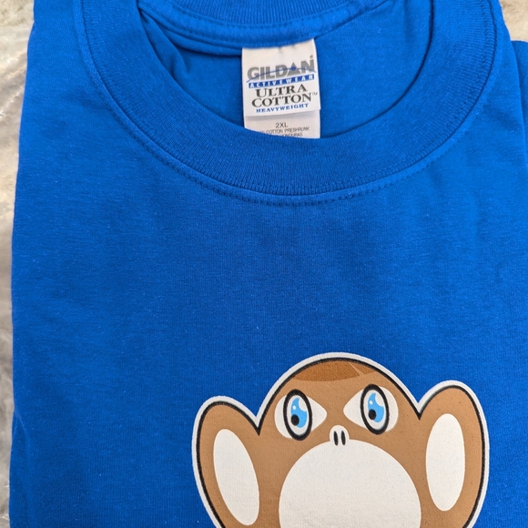 NWOT Monkey BlueShirtnation.com In All Original Packaging 2XL By Gildan - Picture 4 of 5